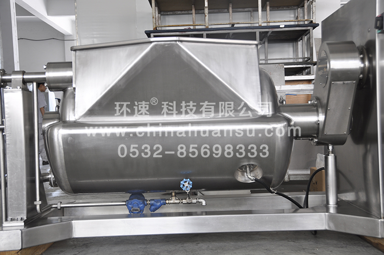 可傾斜式物料攪拌鍋，一鍵觸屏操作